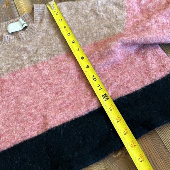 Aritzia Wilfred Free Multicolour Cipriana Alpaca Wool Blend cropped Sweater Sm - Picture 5 of 8